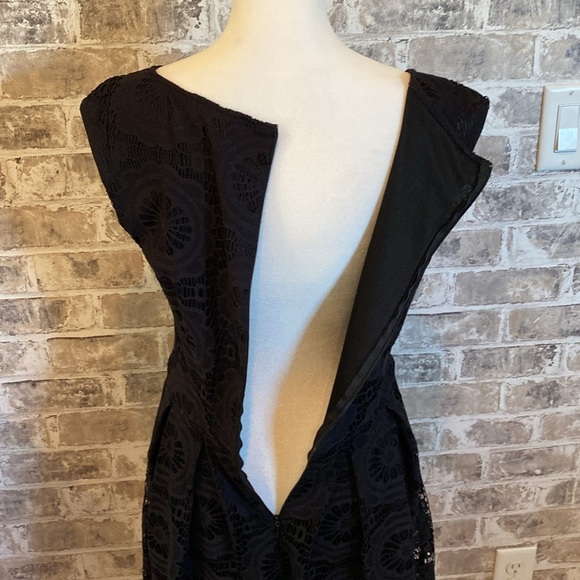 New York & Company sleeveless party dress. Size 4. Black with lace overlay. - Picture 10 of 16